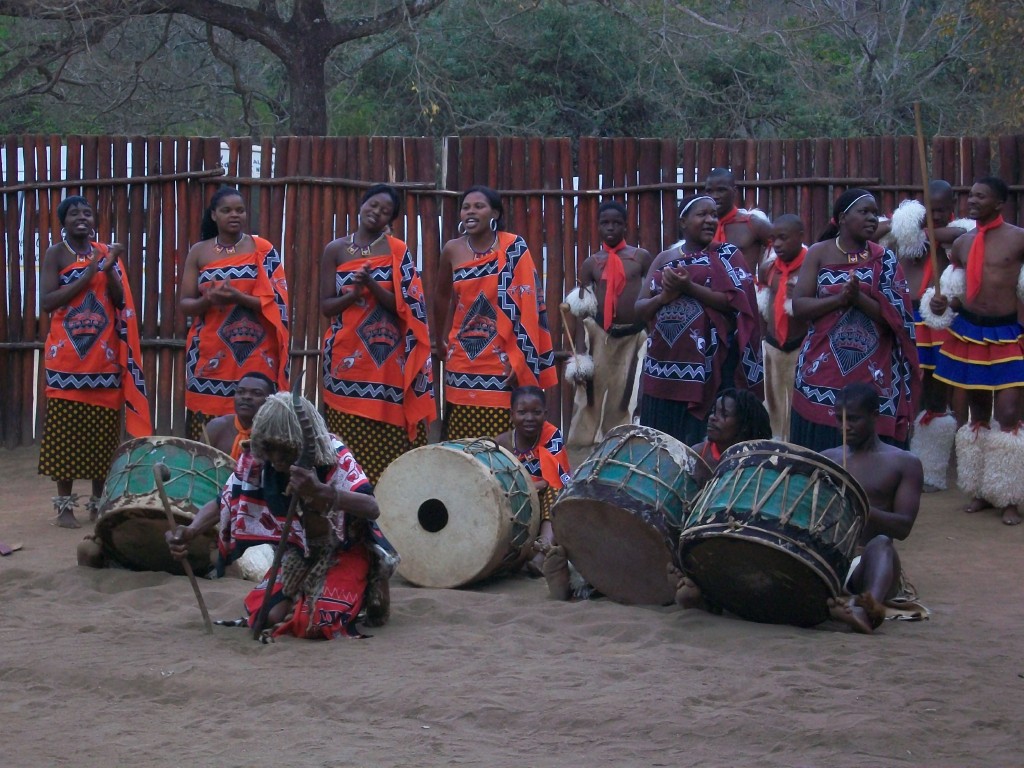 Traditional dancers at Swasiland Cultural Center